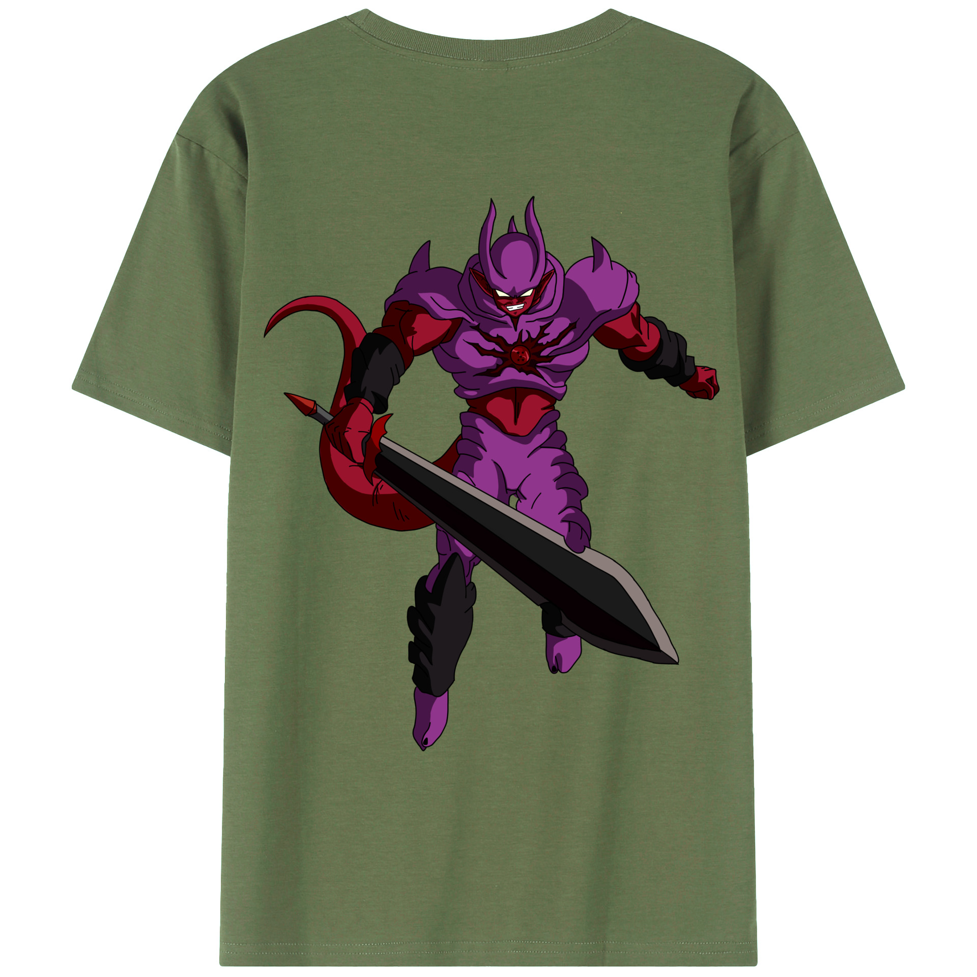（画像用） ドラゴンボール ジャネンバ DRAGON BALL Janemba 綿100％ メンズ半袖Tシャツ（バックプリント） 通気性